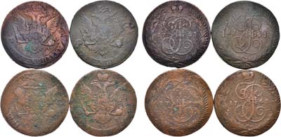 Лот №309, Сборный лот 1763 года. из 4 монет Российской империи.