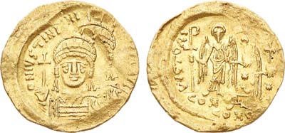 Лот №33,  Византийская империя. Император Юстиниан I Великий. Солид. 542-565 гг..