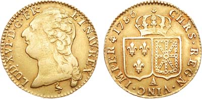 Лот №57,  Франция. Король Людовик XVI. Луидор 1786 года..