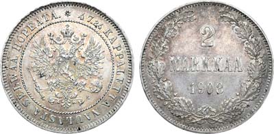 Лот №891, 2 марки 1908 года. L.