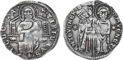 Лот №100,  Италия. Венецианская республика. Дож Антонио Веньер. 62-й дож Венеции (с 1382 года до смерти). Гроссо 1382-1400 гг.