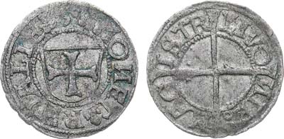 Лот №103,  Ливонский орден. Магистр Герман фон Брюггеней. 1 шиллинг 1537 года.