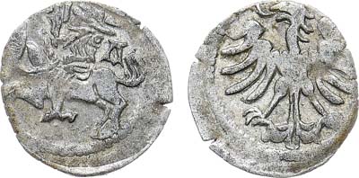 Лот №106,  Великое Княжество Литовское. Король польский и великий князь литовский Александр I Ягеллончик. Денар 1501-1506 гг.