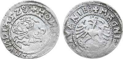 Лот №116,  Великое Княжество Литовское. Король польский и великий князь литовский Сигизмунд I Старый. Полугрош (1/2 гроша) 1528 года.