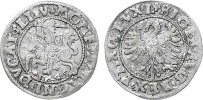 Лот №119,  Великого Княжество Литовское. Великий князь Сигизмунд II Август. Полугрош (1/2 гроша) 1546 года.