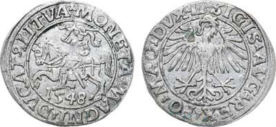 Лот №120,  Великого Княжество Литовское. Великий князь Сигизмунд II Август. Полугрош (1/2 гроша) 1548 года.
