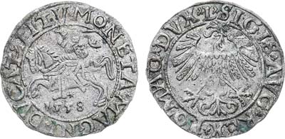 Лот №123,  Великого Княжество Литовское. Великий князь Сигизмунд II Август. Полугрош (1/2 гроша) 1558 года.