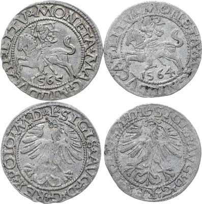 Лот №128,  Великое Княжество Литовское. Сборный лот из 2 монет 1564-65 гг.