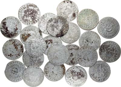 Лот №143,  Речь Посполитая. Сборный лот из 23 тымфов (30 грошей) 1663-1666 гг.