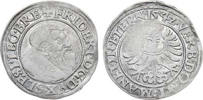 Лот №149,  Силезия. Герцогство Лигниц. Князь Фридрих II Легницкий. Грош 1542 года.