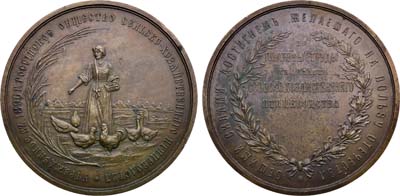 Лот №1542, Медаль 1896 года. Российского общества сельско-хозяйственного птицеводства 