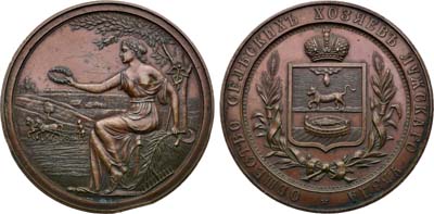 Лот №1583, Медаль Общество сельских хозяев Лужского уезда.