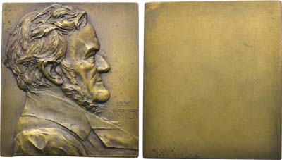 Лот №169,  Австрия. Плакета в память Рихарда Вагнера.