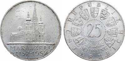 Лот №172,  Австрия. 25 шиллингов 1957 года. 800 лет Базилике Мариацелля.