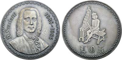 Лот №186,  Бельгия. Медаль 1985 года. В память 300-летия со дня рождения Д. Скарлатти.