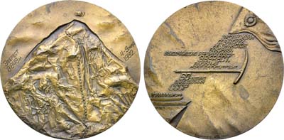 Лот №1973, Медаль 1982 года. Покорение вершины Эвереста экспедицией советских альпинистов.