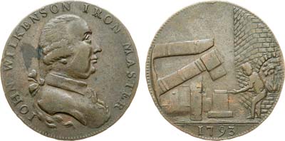 Лот №199,  Великобритания. Графство Уорвикшир. Король Георг III. Токен 1/2 пенни 1793 года.