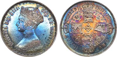 Лот №209,  Великобритания. Королева Виктория. 1 флорин 1855 года..
