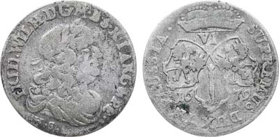 Лот №224,  Германия. Княжество Бранденбург-Пруссия. Курфюрст Фридрих Вильгельм I. 6 грошей 1679 года.