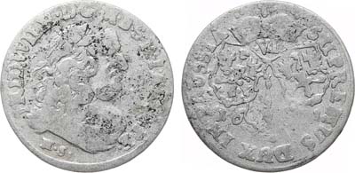 Лот №225,  Германия. Герцогство Бранденбург-Пруссия. Курфюрст Фридрих Вильгельм I. 6 грошей (шестак) 1681 года (HS).