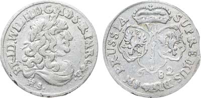 Лот №226,  Германия. Княжество Бранденбург-Пруссия. Курфюрст Фридрих Вильгельм I. 6 грошей 1682 года.