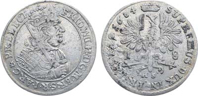 Лот №229,  Германия. Княжество Бранденбург-Пруссия. Курфюрст Бранденбурга и Герцог Пруссии Фридрих Вильгельм I. 18 грошей 1684 года.
