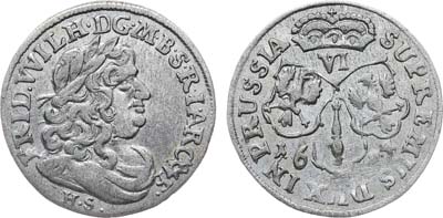 Лот №230,  Германия. Герцогство Бранденбург-Пруссия. Курфюрст Фридрих Вильгельм I. 6 грошей (шестак) 1684 года (HS).