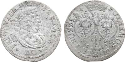 Лот №232,  Германия. Княжество Бранденбург-Пруссия. Герцог Фридрих Вильгельм I Бранденбургский. 6 грошей 1686 года. ВА.