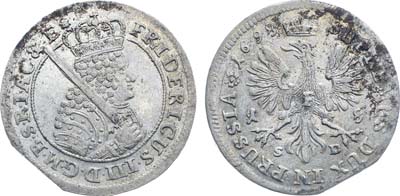 Лот №236,  Германия. Княжество Бранденбург-Пруссия. Герцог Фридрих III. 18 грошей 1698 года.