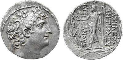 Лот №23,  Государство Селевкидов. Царь Антиох VIII Эпифан. Тетрадрахма 121-97 гг. до н.э.