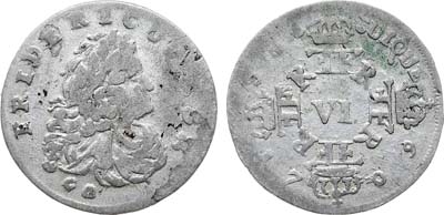Лот №241,  Германия. Королевство Пруссия. Король Фридрих I. 6 грошей 1709 года.