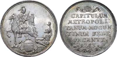 Лот №243,  Германия. Майнц. Архиепископство. Свободный престол. 1/2 шауталера 1743 года.