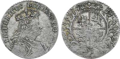 Лот №246,  Германия. Королевство Пруссия. Король Фридрих II Великий. 6 грошей 1755 года (F).