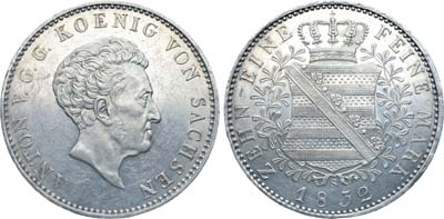 Лот №257,  Германия. Королевство Саксония. Король Антон Благосклонный. 1 талер 1832 года.