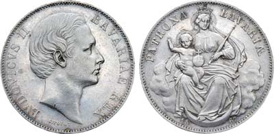 Лот №269,  Германия. Королевство Бавария. Король Людовик II. Талер 1867 года.