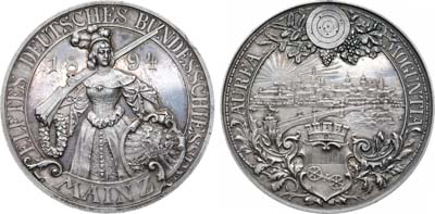 Лот №273,  Германия. Империя. Медаль 1894 года. Стрелковый фестиваль в Майнце.