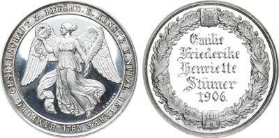 Лот №279,  Германия. Империя. Вольный город Гамбург. Наградная медаль 1906 года. Общество поощрения художеств и полезных ремёсел.