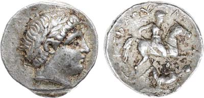 Лот №29,  Понтийское царство. Пеония. От имени царя Патраса. Тетрадрахма 335-315 гг до н.э.