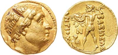 Лот №2,  Бактрия. Диодот I. Аттический статер с титулом Антиоха II 250 года до н.э.