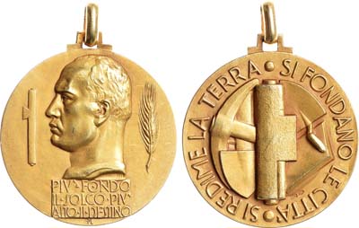 Лот №346,  Италия. Медаль. За освоение целинных земель 