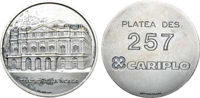 Лот №347,  Италия. Медаль Театр Ла Скала.
