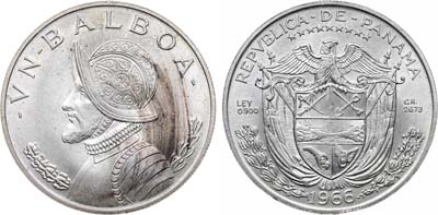 Лот №383,  Панама. 1 бальбоа 1966 года.