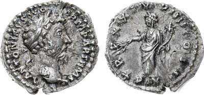 Лот №39,  Римская империя. Император Марк Аврелий. Денарий 166 года.