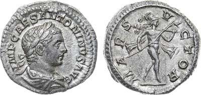 Лот №40,  Римская империя. Император Элагабал. Денарий 219 года.