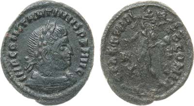 Лот №45,  Римская империя. Император Константин I. Фоллис 307-317 гг.