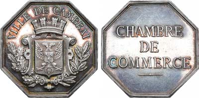 Лот №510,  Франция. Третья республика. Жетон Торговой палаты города Камбре (после 1880 г.).