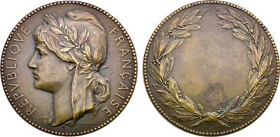 Лот №513,  Франция. Третья республика. Наградная медаль для муниципалитетов и префектур.