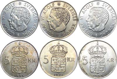 Лот №531,  Швеция. Сборный лот из 3 серебряных монет.