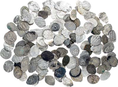 Лот №570,  Лот из 125 русских средневековых монет.