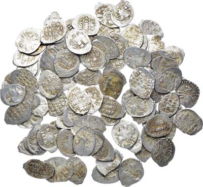 Лот №571,  Лот из 95 монет Ивана Грозного XIV века 1533-1584 гг.